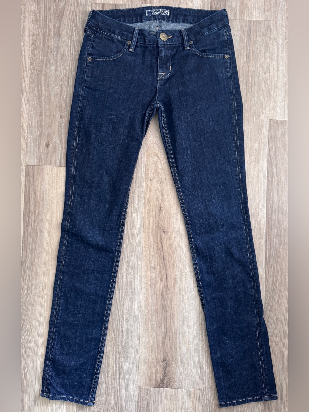 Hudson Nico Mid-Rise Super Skinny Jeans Dark Wash Denim Size 26 Made in USA